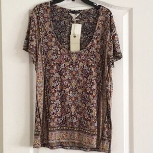 LUCKY BRAND Floral Patterned Women's Top - size L